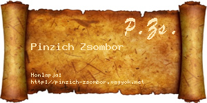 Pinzich Zsombor névjegykártya